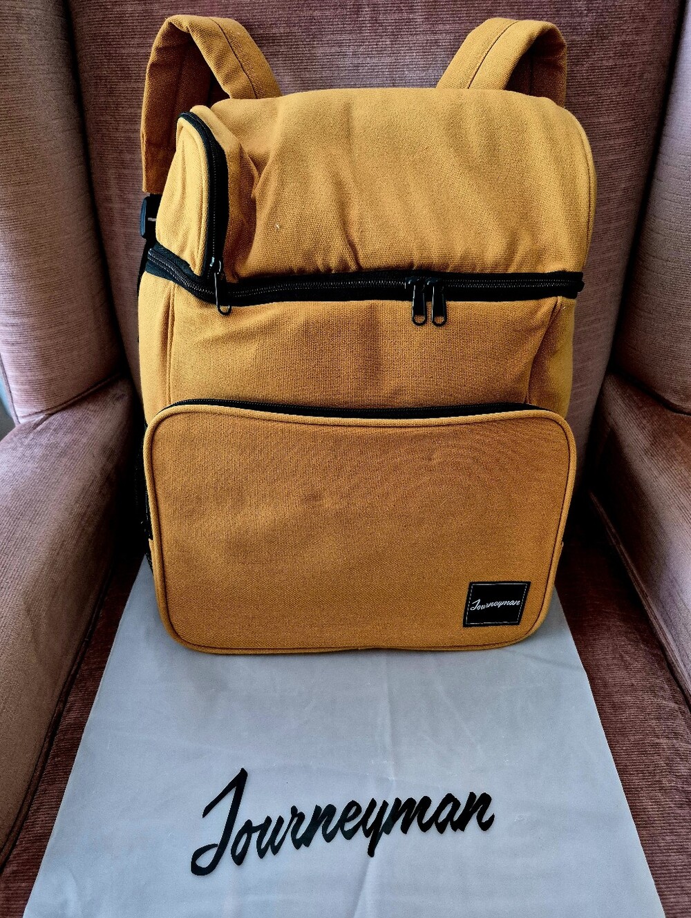 NWOT Journeyman Mustard Canvas Cooler Backpack